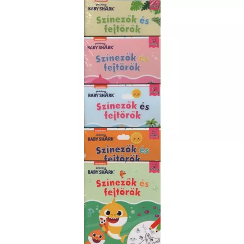 BABY SHARK: Színezők és fejtörők - 5 minikönyv