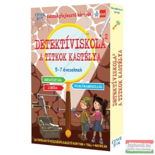 Detektíviskola 2 - A titkok kastélya - Készségfejlesztő kártyák 5-7 éveseknek (új kiadás)