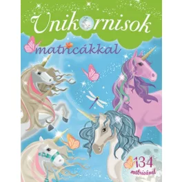 Unikornisok matricákkal - Zöld