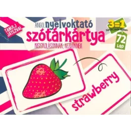 Angol nyelvoktató szókártya kisiskolásoknak, kezdőknek