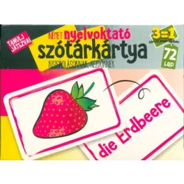 Német nyelvoktató szókártya kisiskolásoknak, kezdőknek