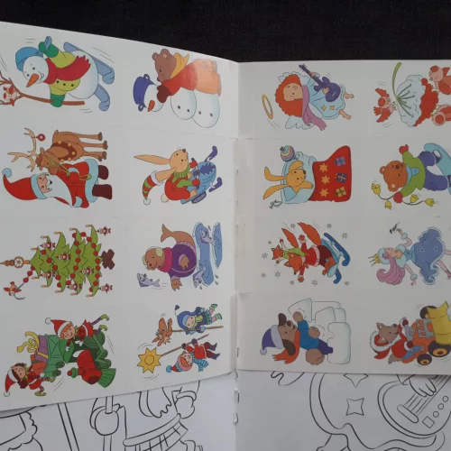 Téli színező /Matricás könyvecske §K