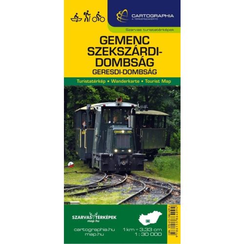 Gemenc, Szekszárdi-dombság, Geresdi-dombság turistatérkép 2023