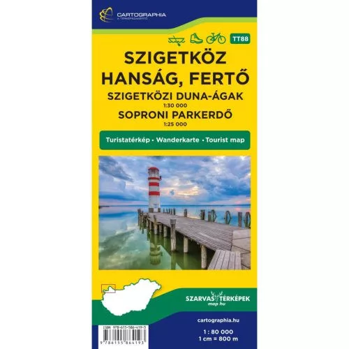 Szigetköz, Hanság, Fertő kerékpáros-, vízisport- és turistatérkép 2024 (új kiadás)
