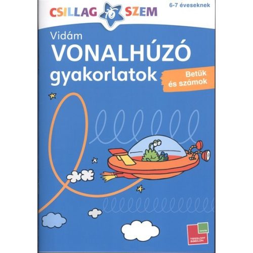 Vonalhúzó gyakorlatok: Betűk és számok - Kék /Csillagszem