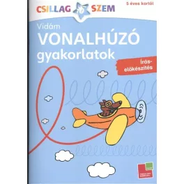   Vonalhúzó gyakorlatok: Írás előkészítés - kék /Csillagszem