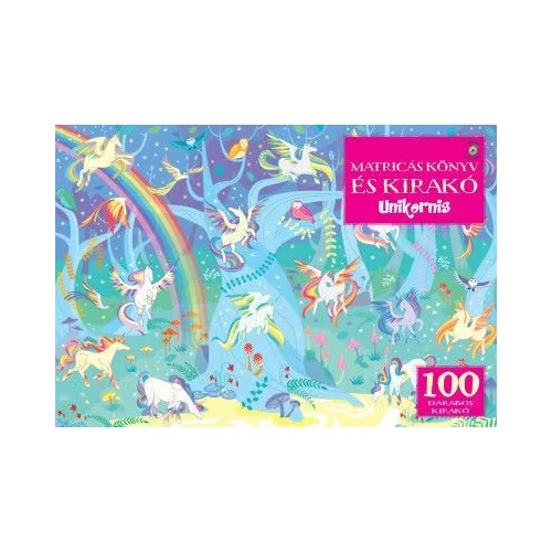 Unikornis - Matricás könyv és kirakó /100 darabos kirakóval