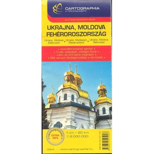 Ukrajna, Moldova, Fehéroroszország térkép (1:2 000 000) /Európai autótérképek