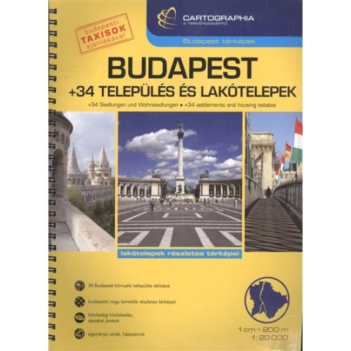 Budapest + 34 település és lakótelepek (1:20 000) /Budapest térképek