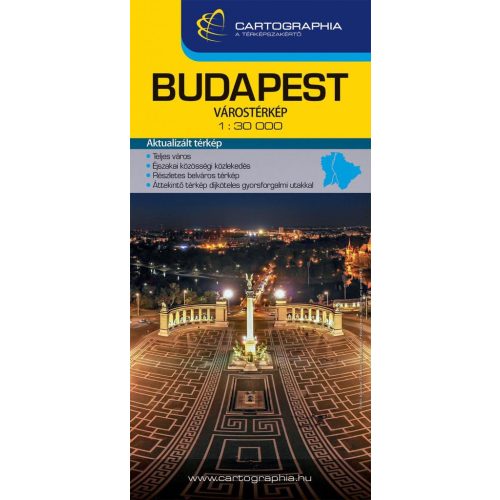 Budapest extra várostérkép 1:30 000 (új kiadás, 2022)