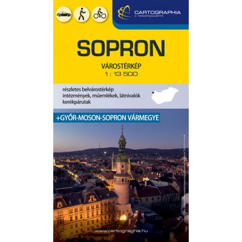 Sopron várostérkép + Győr-Moson-Sopron vármegye (új kiadás)