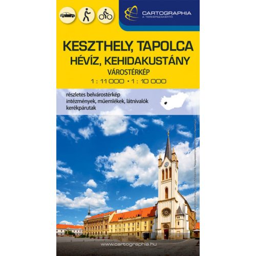 Keszthely, Tapolca, Hévíz, Kehidakustány várostérkép (új kiadás)