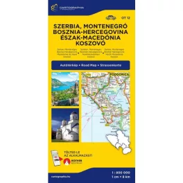   Szerbia, Montenegró, Bosznia-Hercegovina autótérkép (új kiadás)