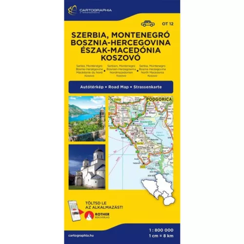 Szerbia, Montenegró, Bosznia-Hercegovina autótérkép (új kiadás)