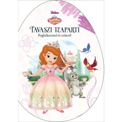 Tavaszi teaparti - Disney Junior (tojás alakú színező) §H