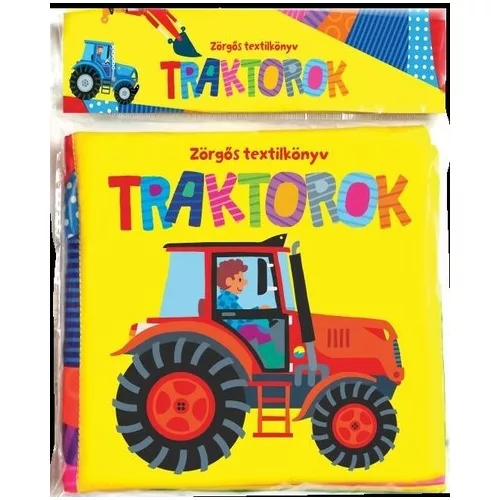 Zörgős textilkönyv - Traktorok