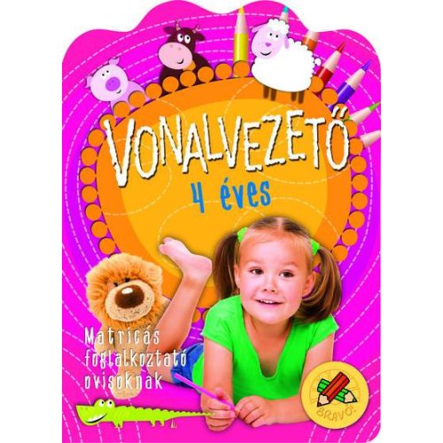 Vonalvezető 4 éves - Matricás foglalkoztató ovisoknak