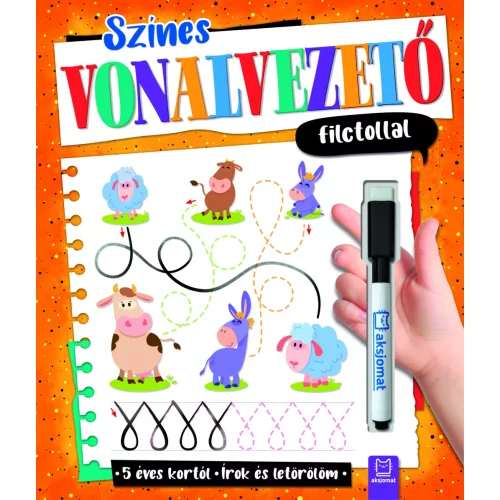Színes vonalvezető filctollal - Írok és letörlöm 5+