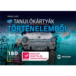   Tanulókártyák történelemből -1848-tól napjainkig /180 db színes kártya + 88 oldalas megoldófüzet és játéktábla
