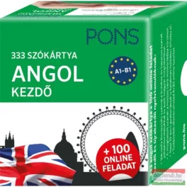   PONS 333 szókártya Angol kezdő + 100 online feladat - Kezdő és újrakezdő nyelvtanulóknak