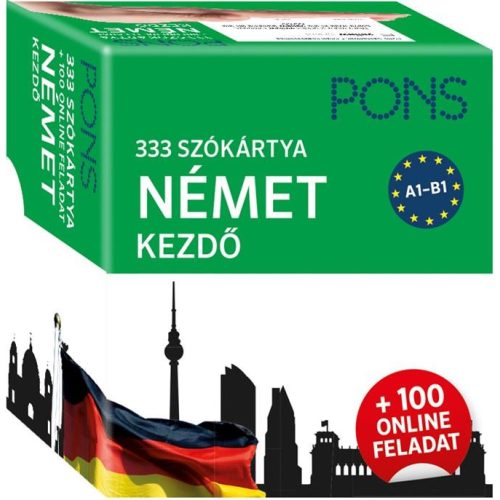 PONS 333 szókártya Német kezdő + 100 online feladat - Kezdő és újrakezdő nyelvtanulóknak