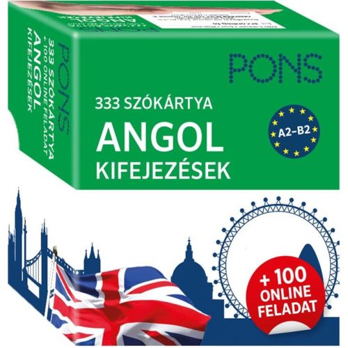 PONS 333 szókártya Angol kifejezések + 100 online feladat - Újrakezdő és haladó nyelvtanulóknak