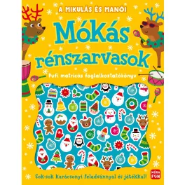   A Mikulás és manói - Mókás rénszarvasok - Pufi matricás foglalkoztatókönyv §K